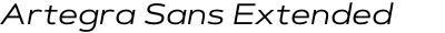 Artegra Sans Extended Regular Italic